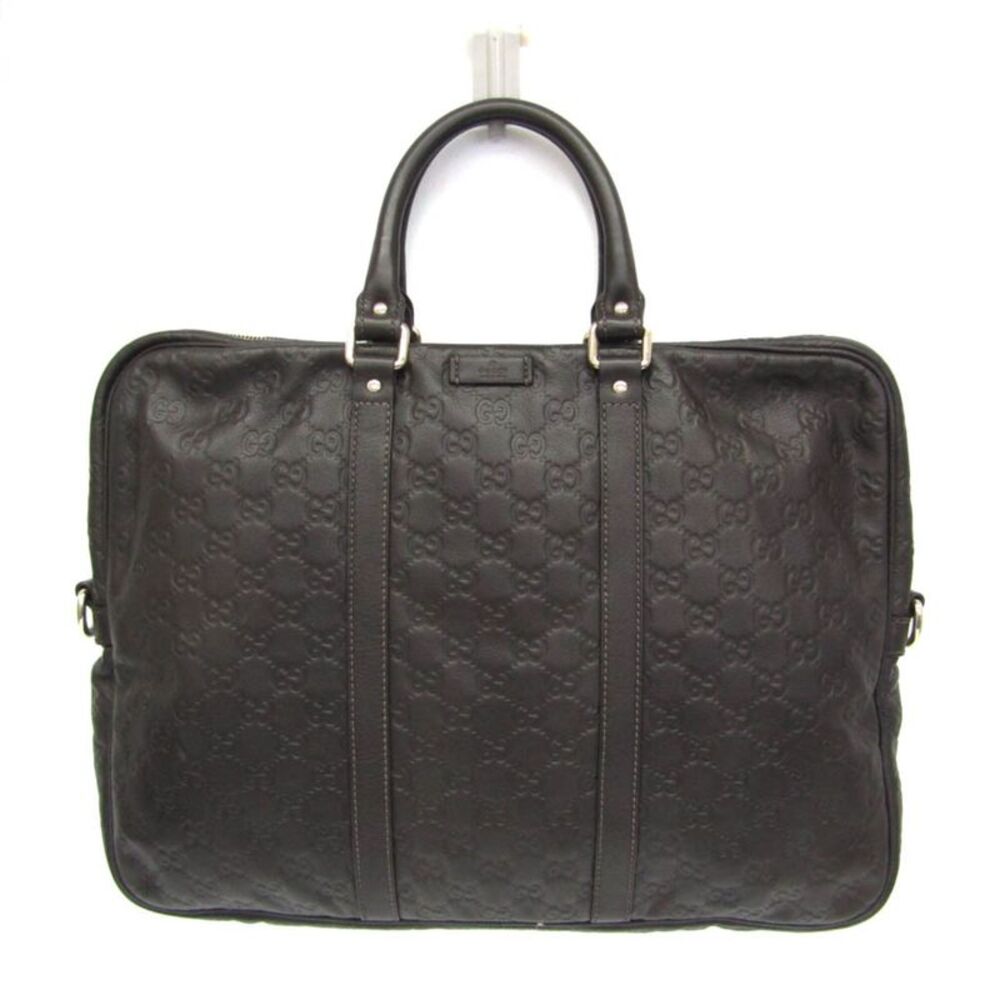 Gucci Convertible Guccissima Leather Brown Leather Briefcase Bag